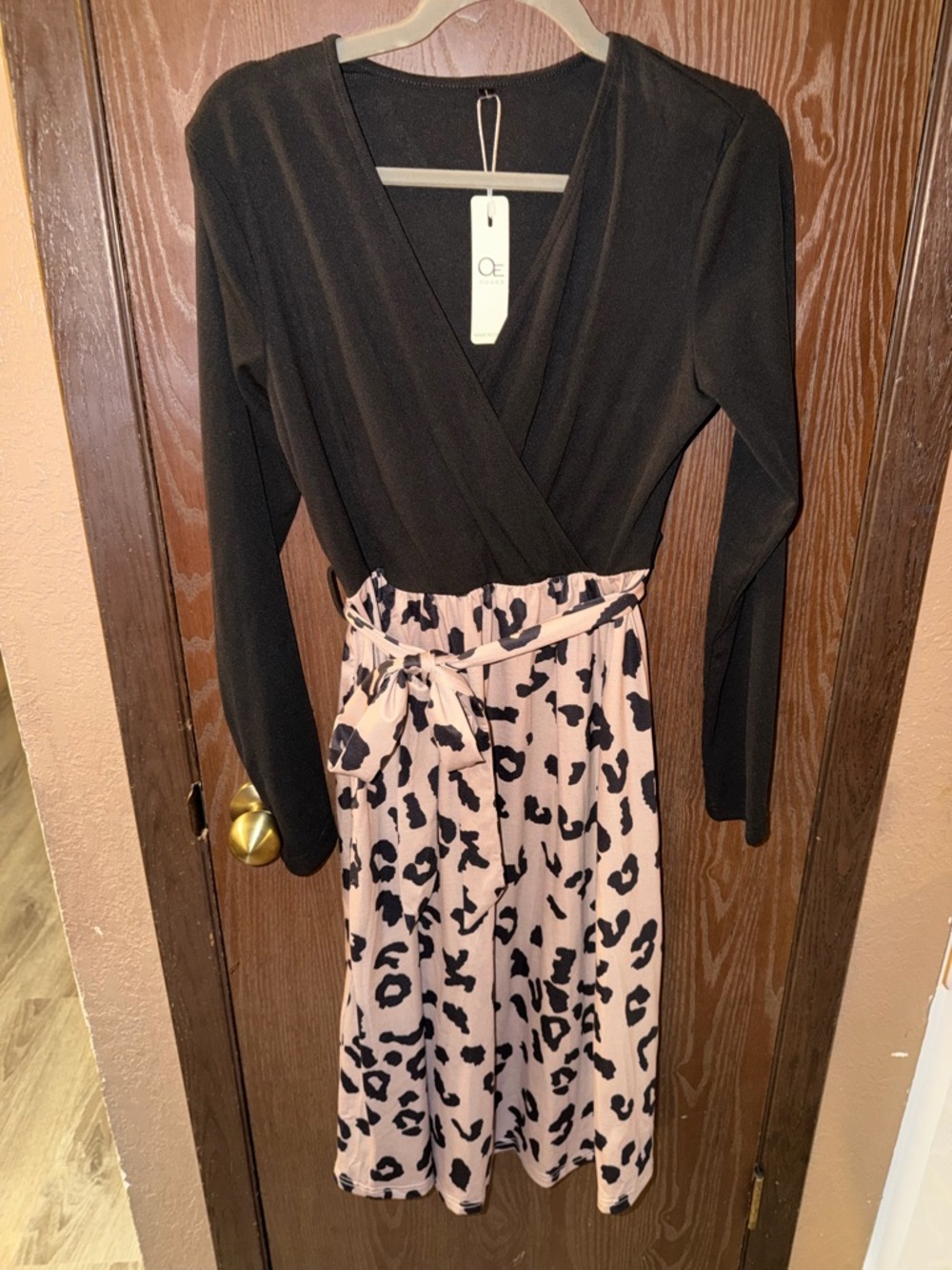 Black Cheetah Print Dress